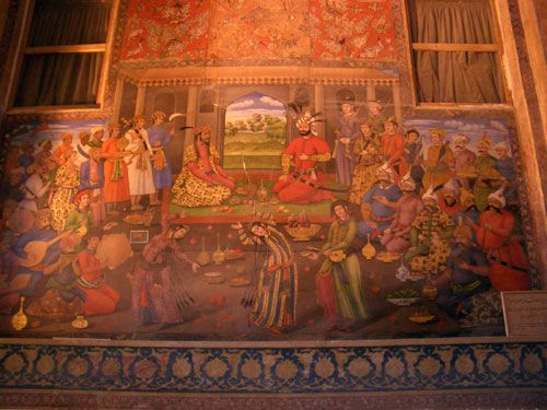 Isfahan - Allighapoo Palast Wandgemälde