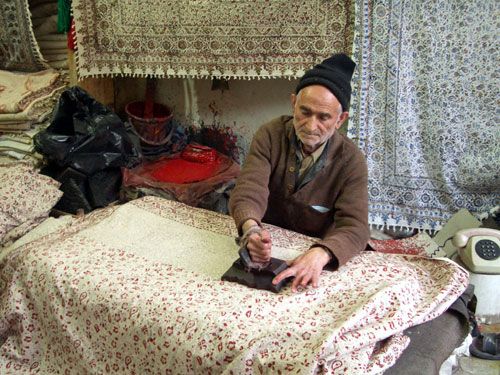 Isfahan - Stoffdruck Handwerker